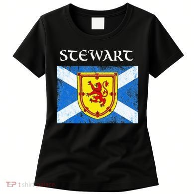 Stewart Clan Scottish Name Scotland Flag Women's T-Shirt