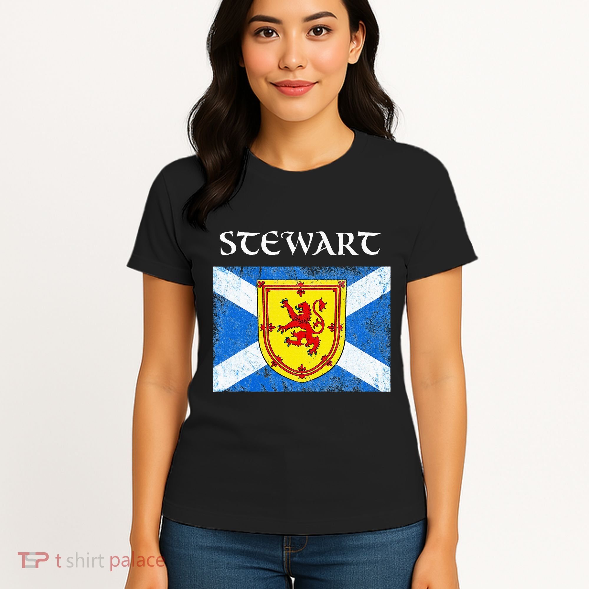 Stewart Clan Scottish Name Scotland Flag Women's T-Shirt