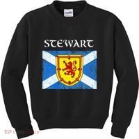 Stewart Clan Scottish Name Scotland Flag Kids Sweatshirt thumb 0