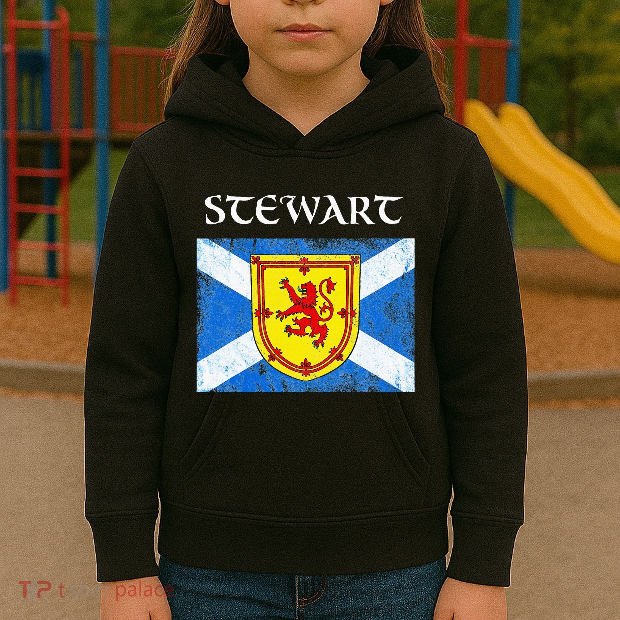 Stewart Clan Scottish Name Scotland Flag Kids Hoodie
