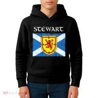 Stewart Clan Scottish Name Scotland Flag Kids Hoodie thumb 4