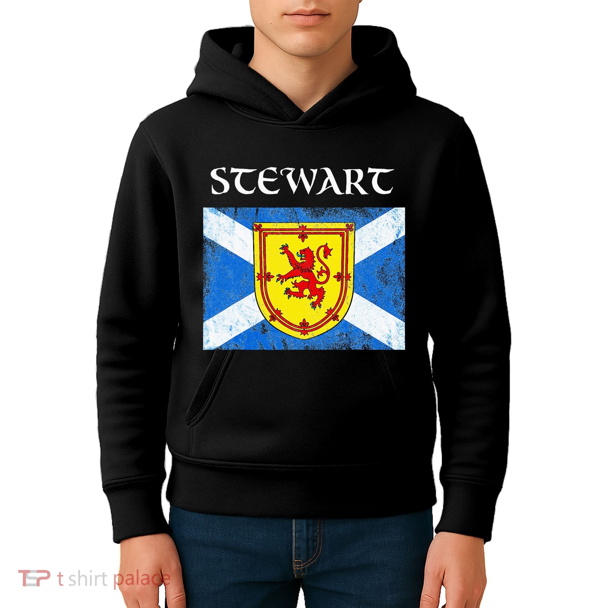 Stewart Clan Scottish Name Scotland Flag Kids Hoodie