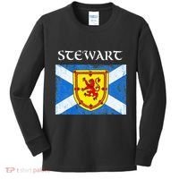 Stewart Clan Scottish Name Scotland Flag Kids Long Sleeve Shirt thumb 0