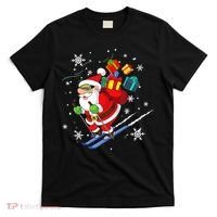 Santa Claus Skiing Christmas Merry Xmas Ski Sport Lovers T-Shirt thumb 0