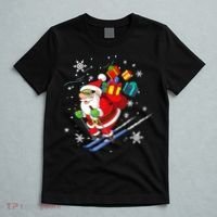 Santa Claus Skiing Christmas Merry Xmas Ski Sport Lovers T-Shirt thumb 5