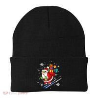 Santa Claus Skiing Christmas Merry Xmas Ski Sport Lovers Beanie thumb 0