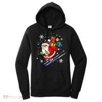 Santa Claus Skiing Christmas Merry Xmas Ski Sport Lovers Women's Hoodie thumb 0