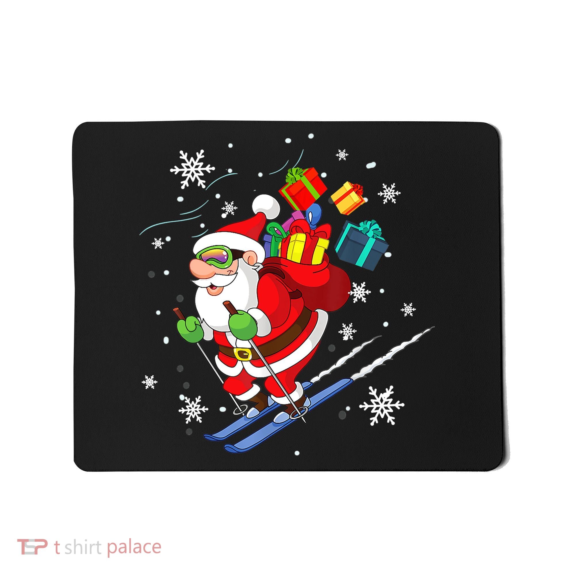 Santa Claus Skiing Christmas Merry Xmas Ski Sport Lovers Mousepad