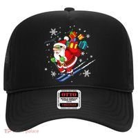 Santa Claus Skiing Christmas Merry Xmas Ski Sport Lovers Hat thumb 0