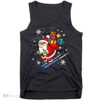 Santa Claus Skiing Christmas Merry Xmas Ski Sport Lovers Tank Top thumb 0