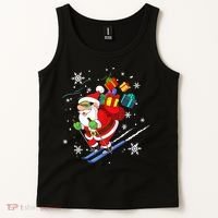 Santa Claus Skiing Christmas Merry Xmas Ski Sport Lovers Tank Top thumb 2