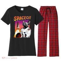Space Cat Women's Flannel Pajama Set thumb 0
