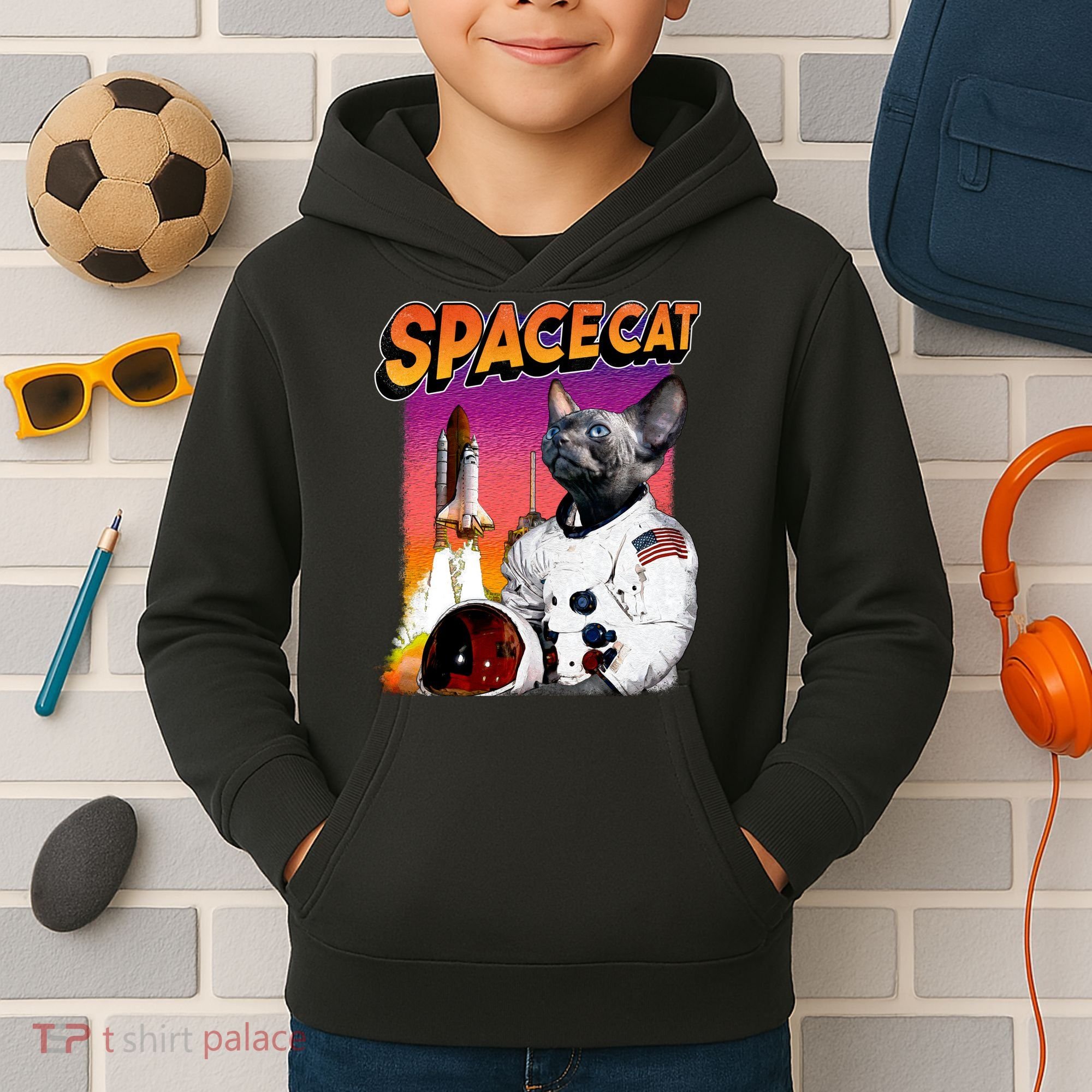 Space Cat Kids Hoodie