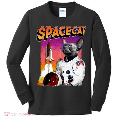 Space Cat Kids Long Sleeve Shirt
