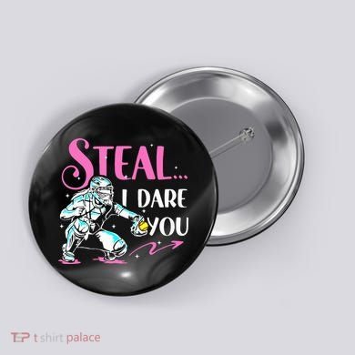 Softball Catcher Sports Design Funny Softball Player Button