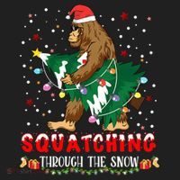 Sasquatch Christmas Squatching Bigfoot Santa Xmas Tree Light Tumbler thumb 3