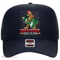 Sasquatch Christmas Squatching Bigfoot Santa Xmas Tree Light Hat thumb 0