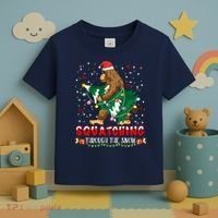 Sasquatch Christmas Squatching Bigfoot Santa Xmas Tree Light Toddler T-Shirt thumb 3