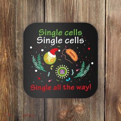 Single Cells Single Cells Science Biology Christmas Coaster