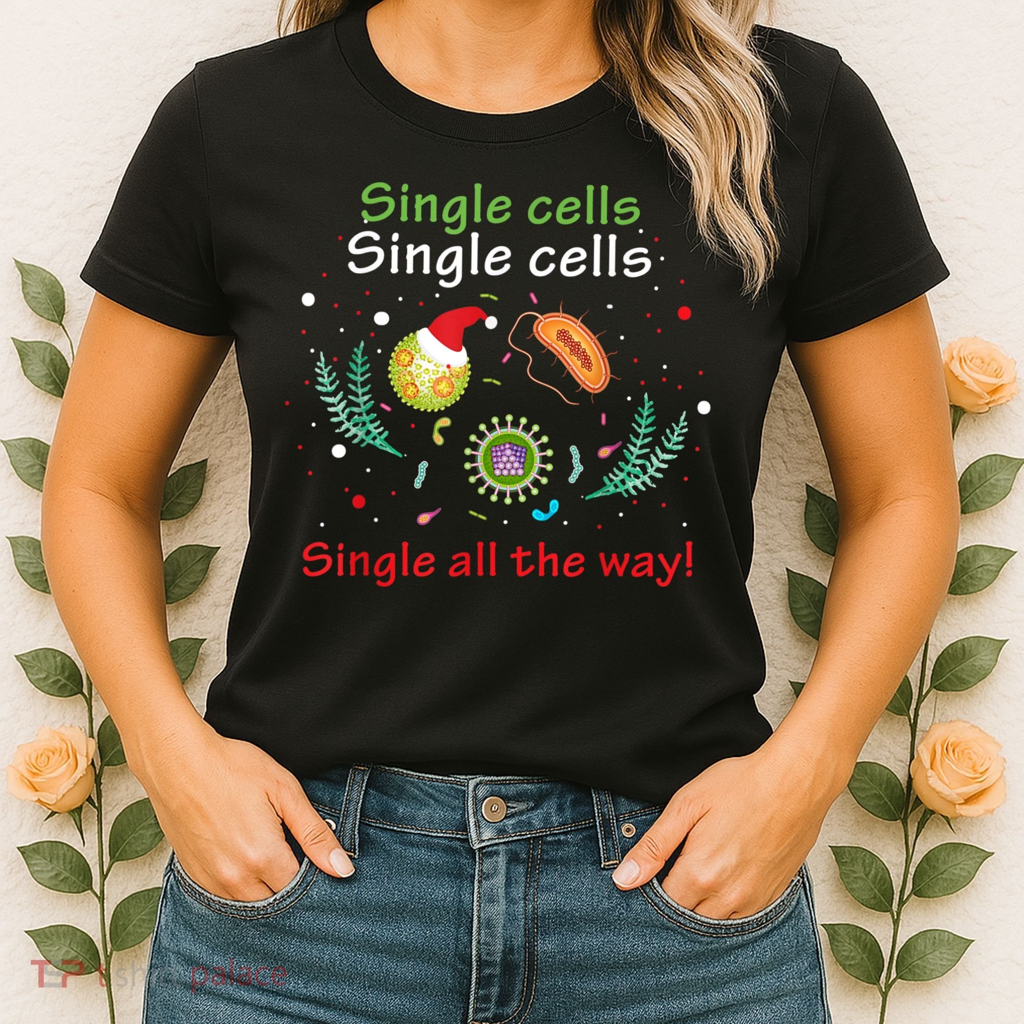 Single Cells Single Cells Science Biology Christmas Women's T-Shirt