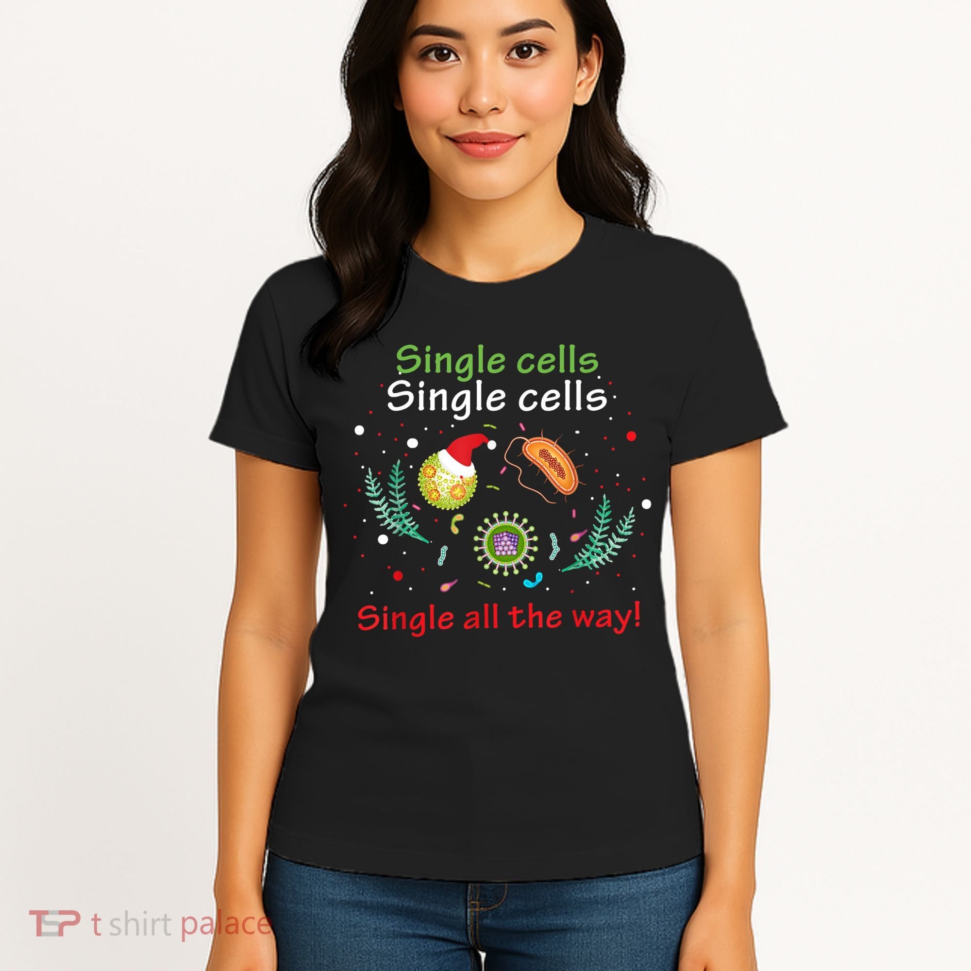 Single Cells Single Cells Science Biology Christmas Women's T-Shirt