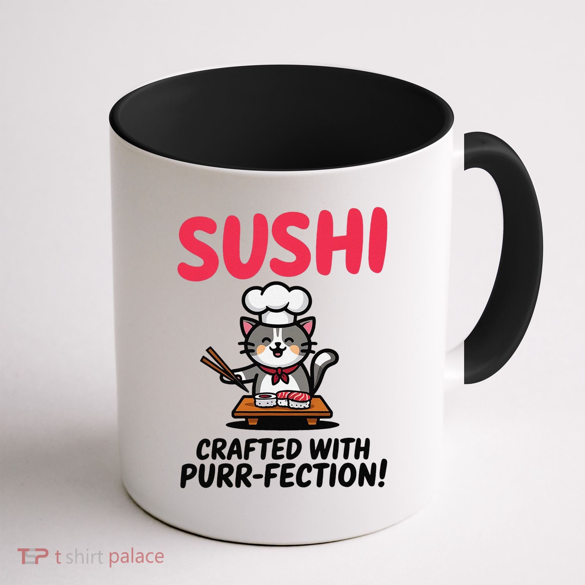 Sushi Cat  Sushi Roll Japanese Food Preppy Cat Coffee Mug