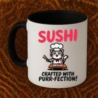 Sushi Cat  Sushi Roll Japanese Food Preppy Cat Coffee Mug thumb 2
