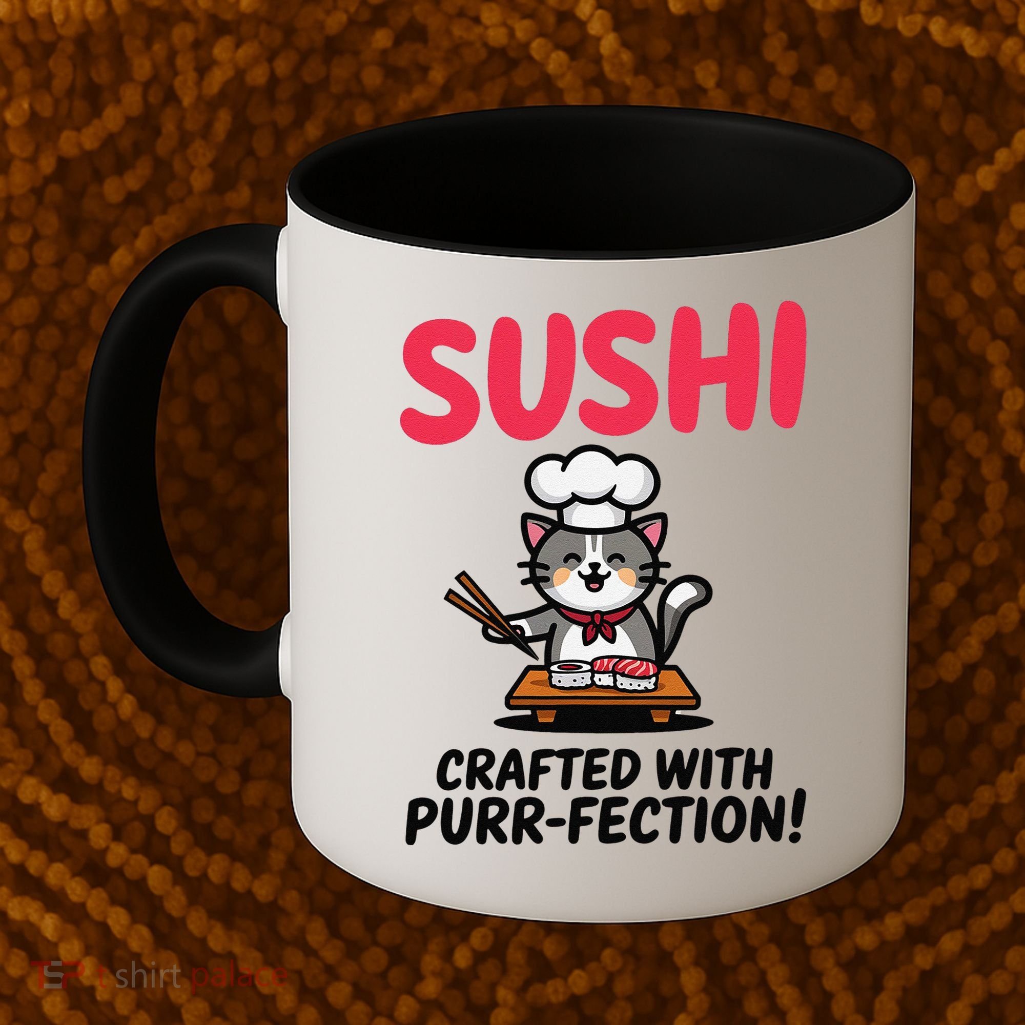 Sushi Cat  Sushi Roll Japanese Food Preppy Cat Coffee Mug