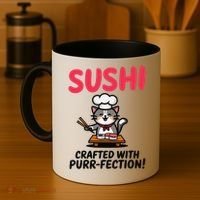 Sushi Cat  Sushi Roll Japanese Food Preppy Cat Coffee Mug thumb 4
