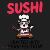Sushi Cat  Sushi Roll Japanese Food Preppy Cat Beanie thumb 2