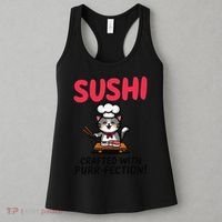 Sushi Cat  Sushi Roll Japanese Food Preppy Cat Women's Tank Top thumb 3