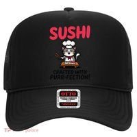 Sushi Cat  Sushi Roll Japanese Food Preppy Cat Hat thumb 0