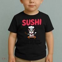 Sushi Cat  Sushi Roll Japanese Food Preppy Cat Toddler T-Shirt thumb 2