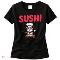 Sushi Cat  Sushi Roll Japanese Food Preppy Cat Women's T-Shirt thumb 0