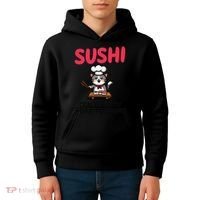 Sushi Cat  Sushi Roll Japanese Food Preppy Cat Kids Hoodie thumb 4
