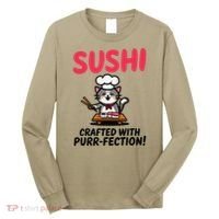 Sushi Cat  Sushi Roll Japanese Food Preppy Cat Long Sleeve Shirt thumb 0