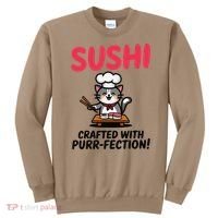 Sushi Cat  Sushi Roll Japanese Food Preppy Cat Sweatshirt thumb 0