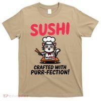 Sushi Cat  Sushi Roll Japanese Food Preppy Cat T-Shirt thumb 0