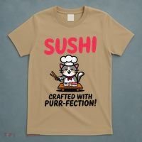 Sushi Cat  Sushi Roll Japanese Food Preppy Cat T-Shirt thumb 5