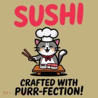 Sushi Cat  Sushi Roll Japanese Food Preppy Cat Mousepad thumb 1