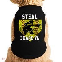 Softball Catcher Steal I Dare Ya Funny Player Gift Doggie Tank thumb 0