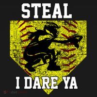 Softball Catcher Steal I Dare Ya Funny Player Gift Women's Hoodie thumb 2