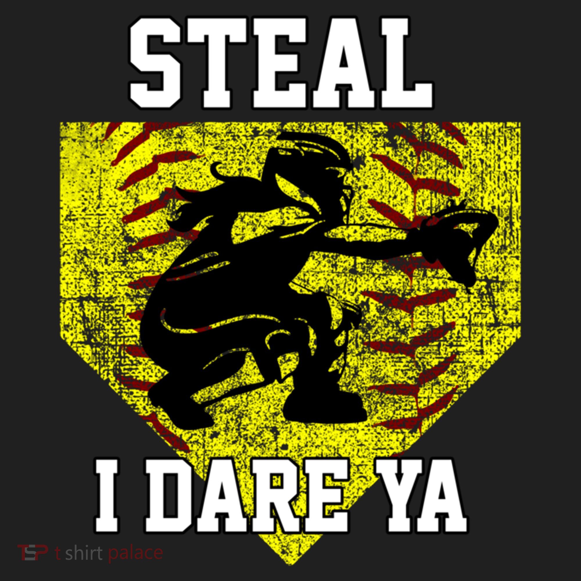 Softball Catcher Steal I Dare Ya Funny Player Gift Golf Towel