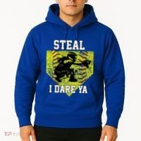 Softball Catcher Steal I Dare Ya Funny Player Gift Hoodie thumb 2
