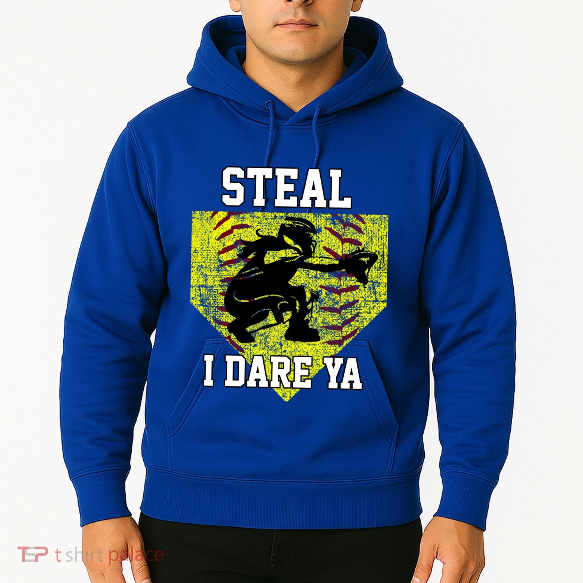 Softball Catcher Steal I Dare Ya Funny Player Gift Hoodie