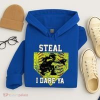 Softball Catcher Steal I Dare Ya Funny Player Gift Hoodie thumb 4