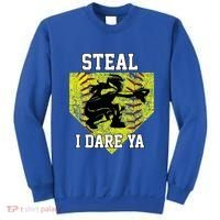 Softball Catcher Steal I Dare Ya Funny Player Gift Sweatshirt thumb 0
