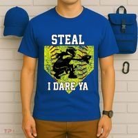 Softball Catcher Steal I Dare Ya Funny Player Gift T-Shirt thumb 6