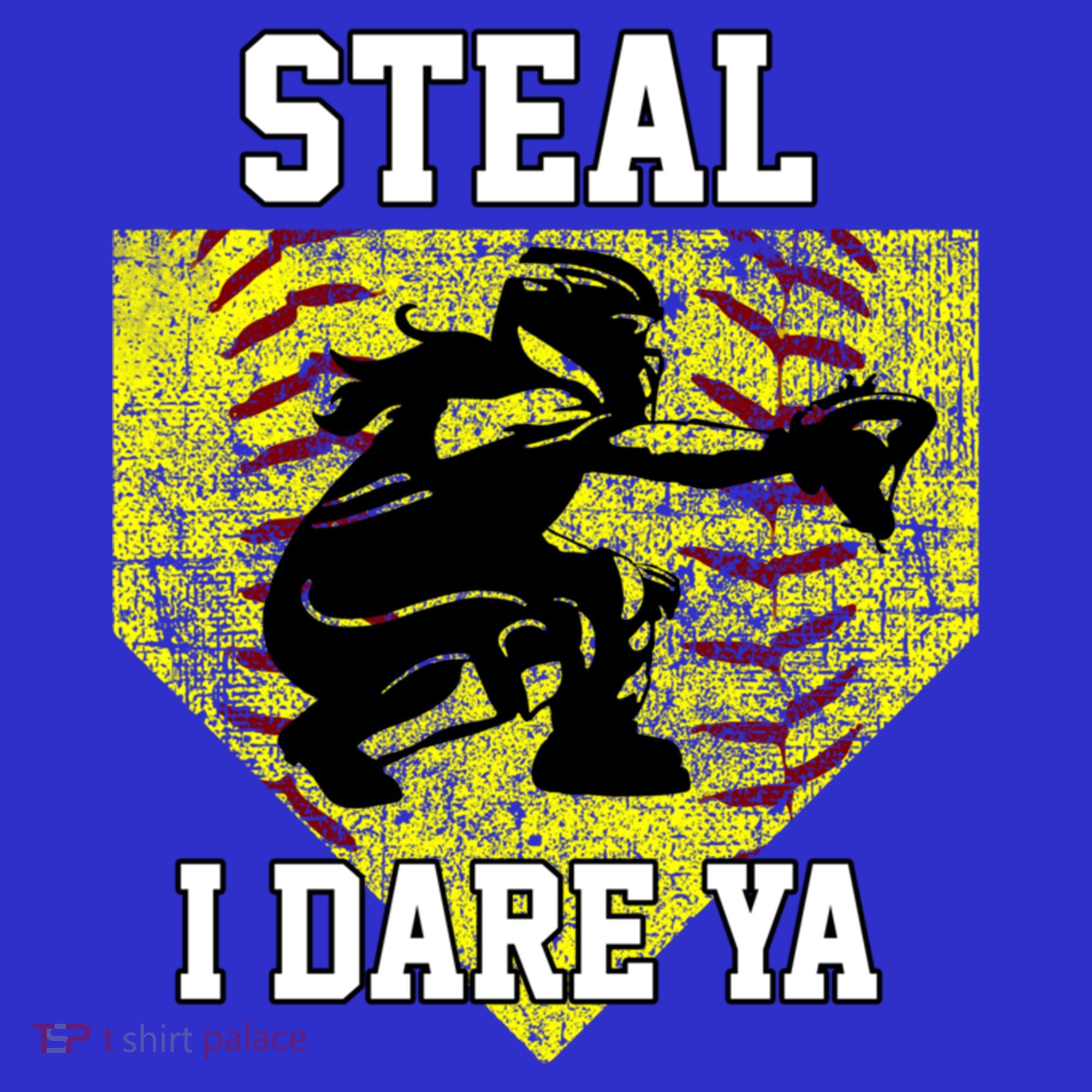 Softball Catcher Steal I Dare Ya Funny Player Gift Mousepad