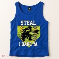 Softball Catcher Steal I Dare Ya Funny Player Gift Tank Top thumb 2